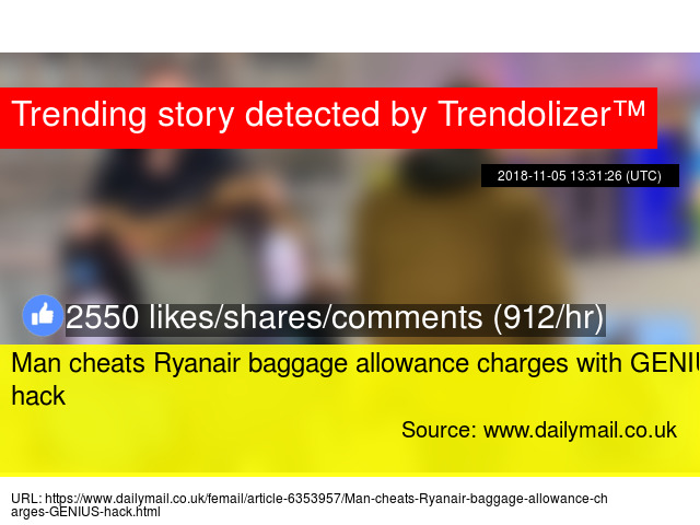 ryanair baggage allowance 2018