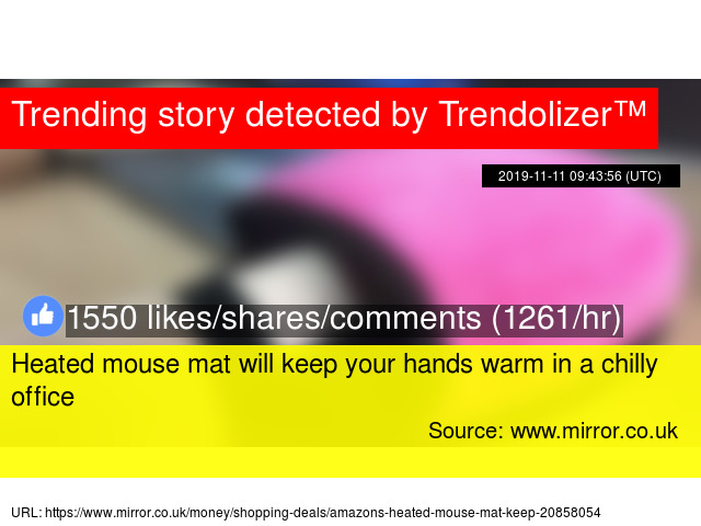 Heated Mouse Mat Will Keep Your Hands Warm In A Chilly Office